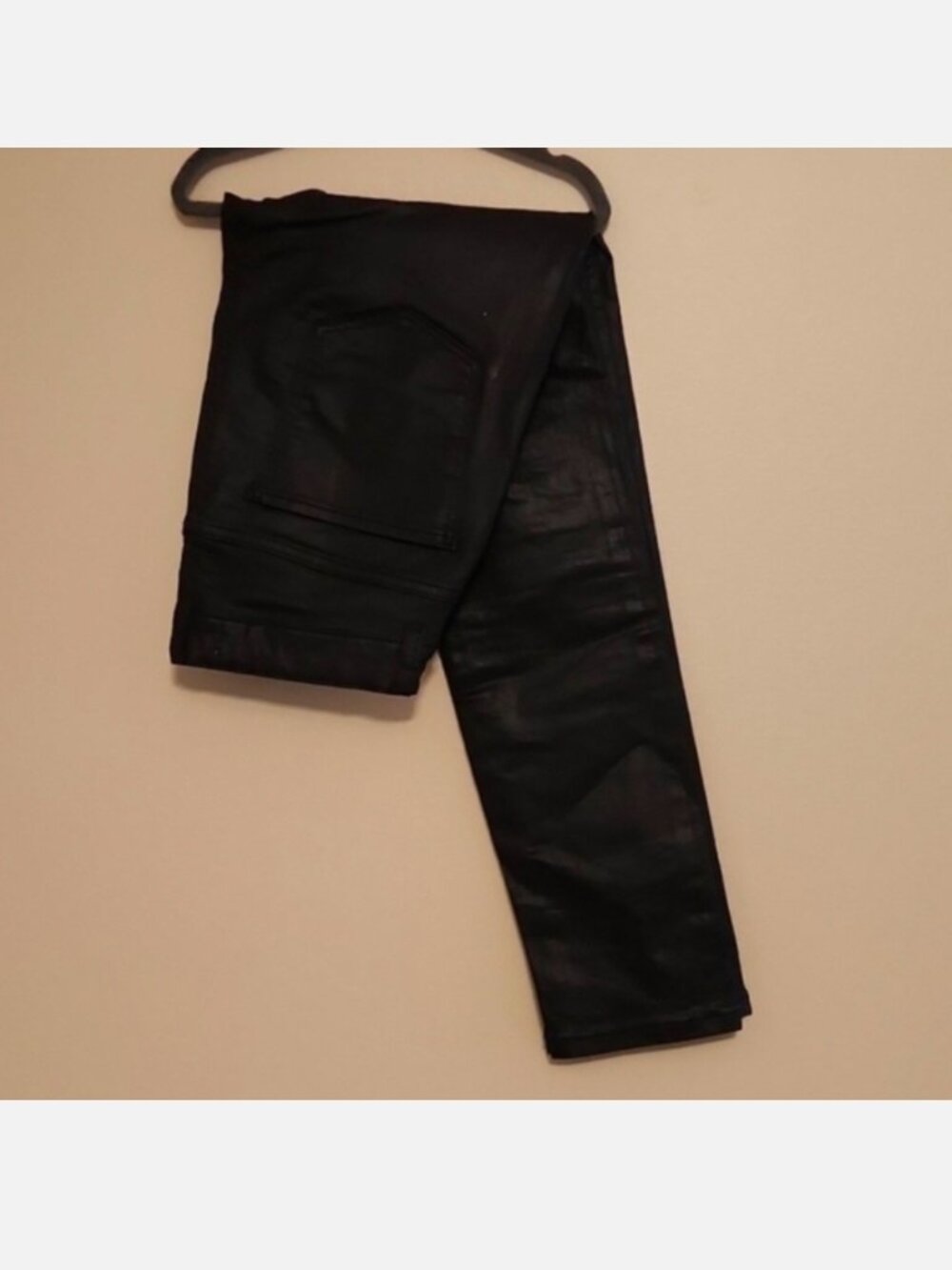 Zara Black Faux Leather Leggings - Picture 4 of 7